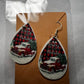 Tear drop Christmas earrings