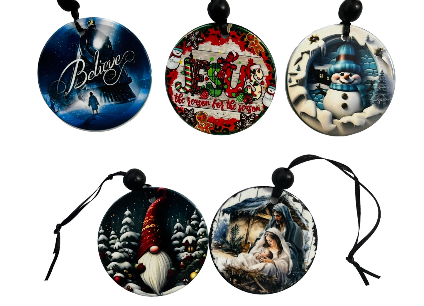 Christmas 3” ceramic ornaments