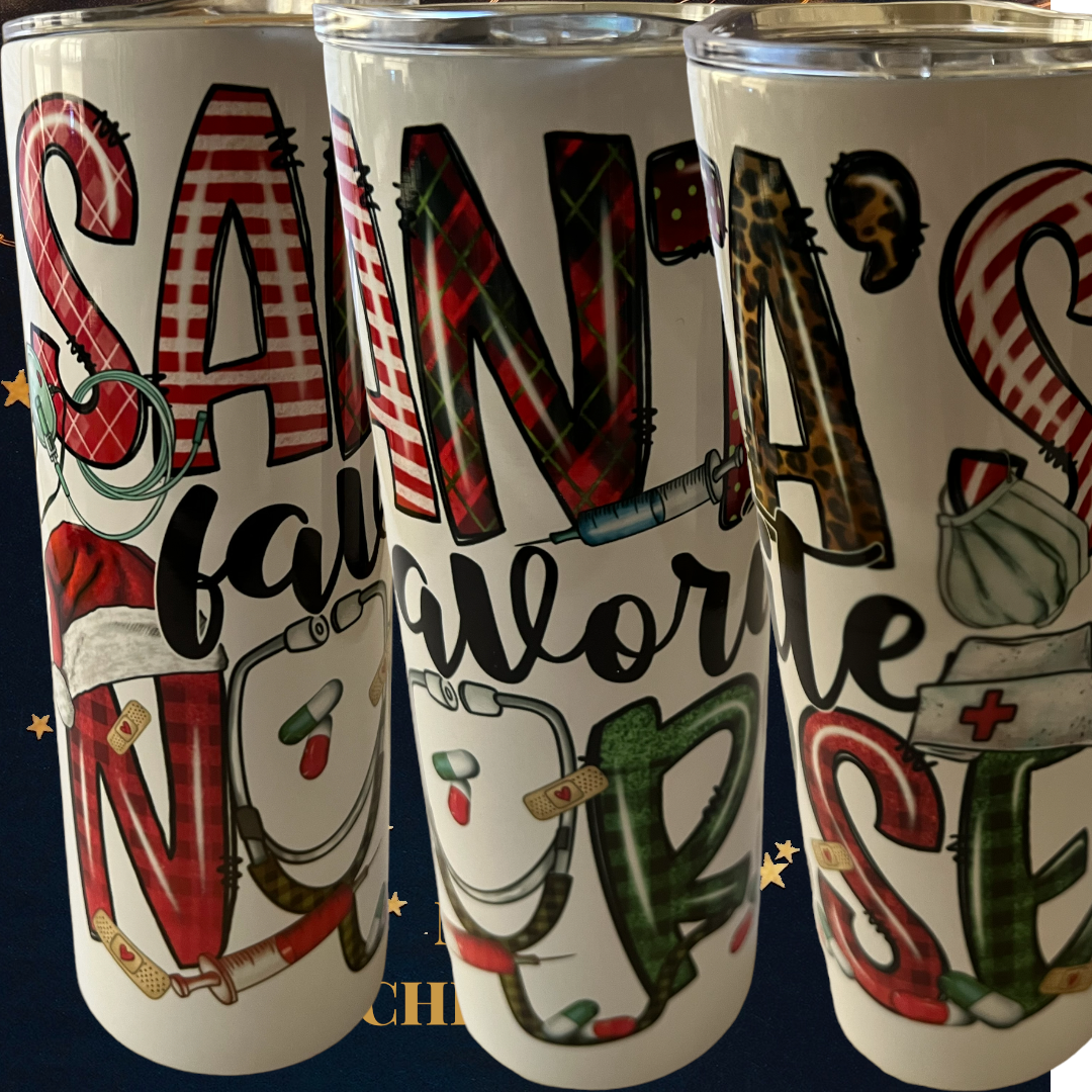 Santa's Favorite Nurse 20 oz